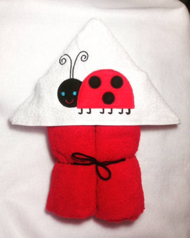 Lady Bug Hooded Towel