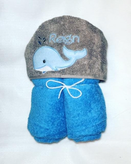 Whale Hooded Towel