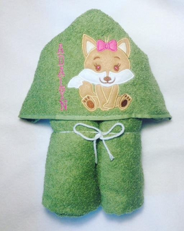 Girl Fox Hooded Towel